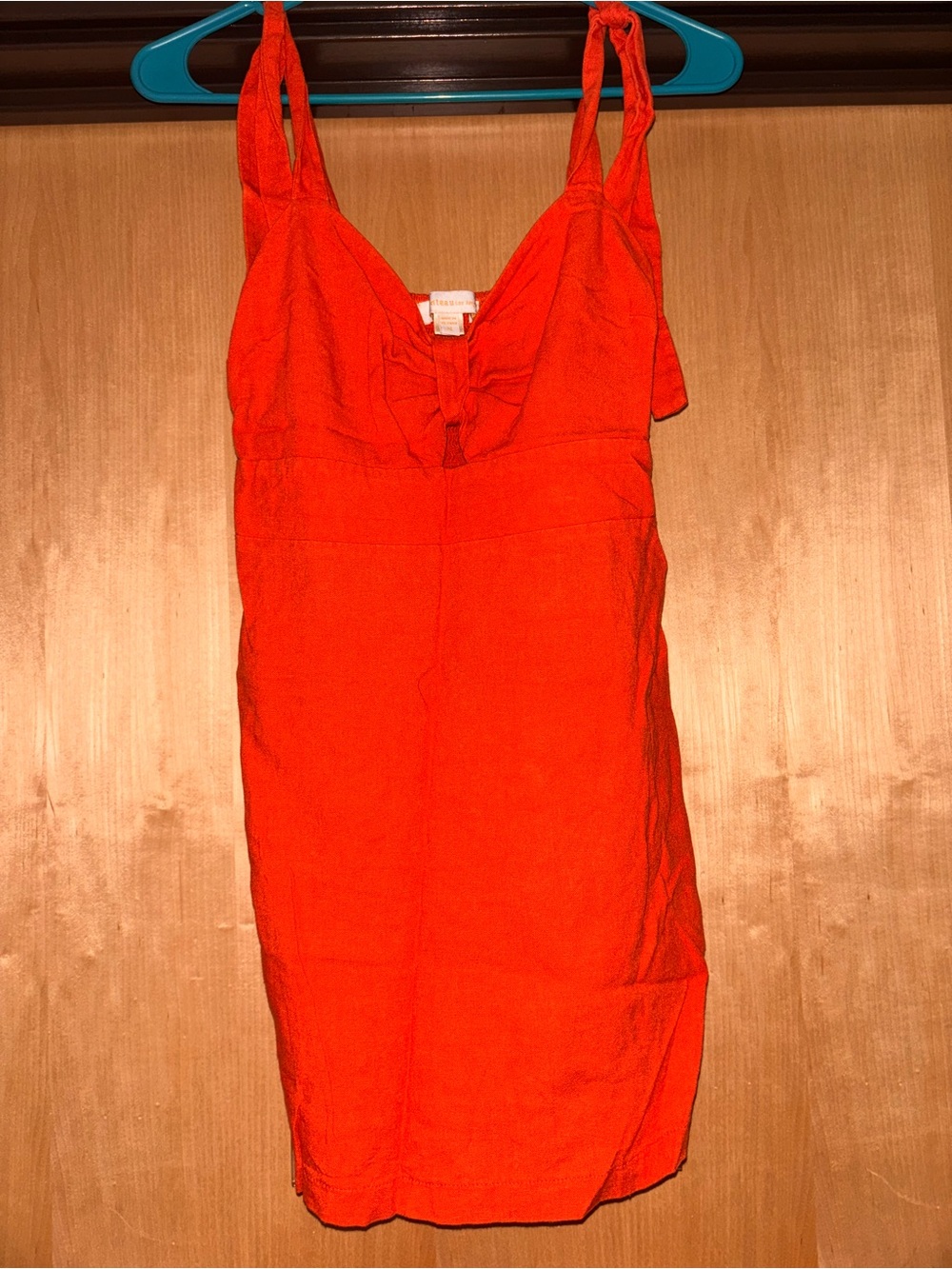 Orange Tie-Front Dress